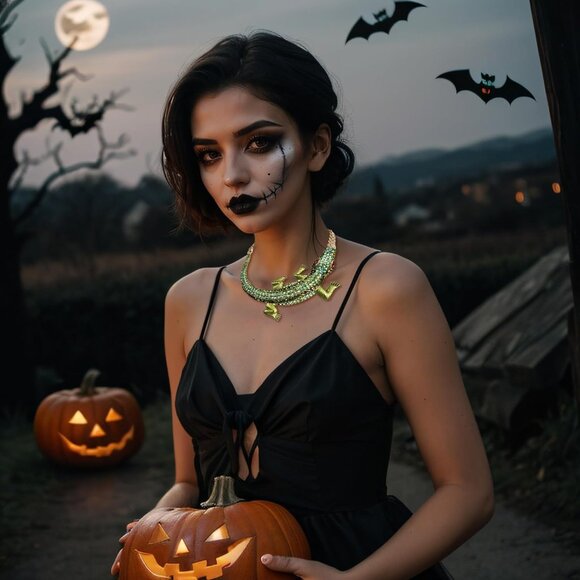 Delicate Gothic Crystal Statement Necklace - Gift-Ready in Exquisite Packaging - Picture 4 of 7